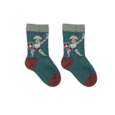 2 paires de chaussettes en coton biologique avec motif hivernal - durables, chaudes et douillettes pour la saison froide